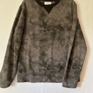 Old Navy Women's Black and Gray Tie-Dye Sweatshirt